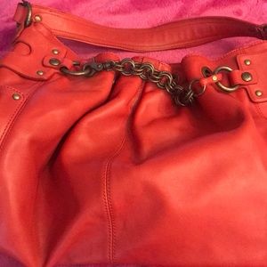 Donald j pliner large leather shoulder bag